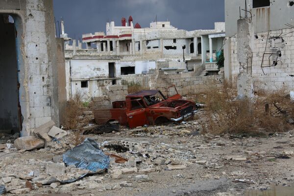 Город Мурек освобожденный сирийской армией после интенсивных артударов и уличных боев