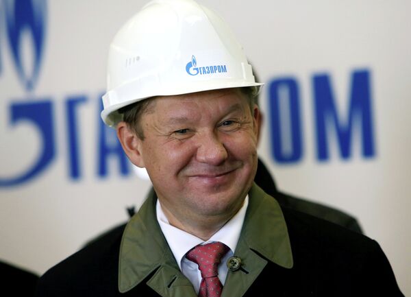 %Председатель правления ОАО Газпром Алексей Миллер