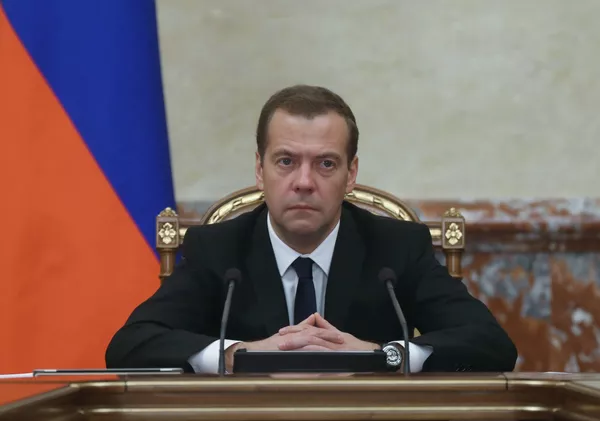 *Председатель правительства РФ Дмитрий Медведев