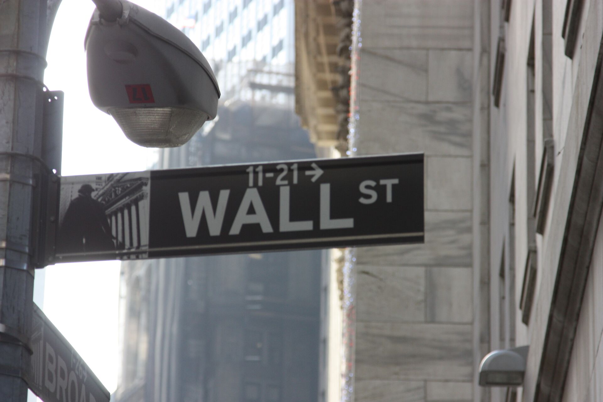 %Указатель на Wall Street в Нью-Йорке - ПРАЙМ, 1920, 20.05.2022