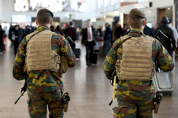 Военные в аэропорту Брюсселя