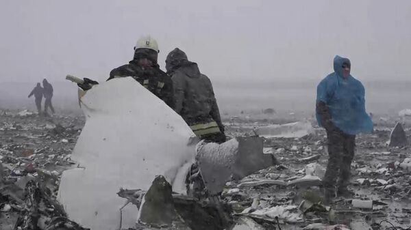 Спасатели собирали засыпанные снегом обломки Boeing 737-800  в Ростове-на-Дону
