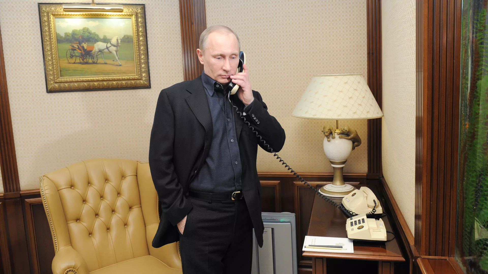 #Владимир Путин разговаривает по телефону - ПРАЙМ, 1920, 07.04.2025