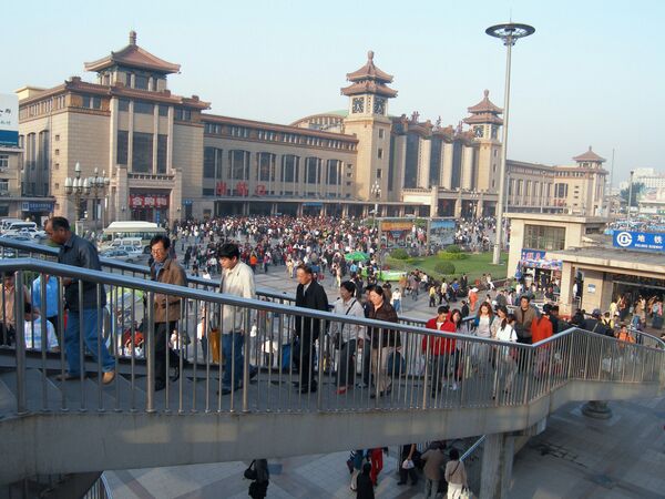 На вокзале в Пекине. Архивное фото