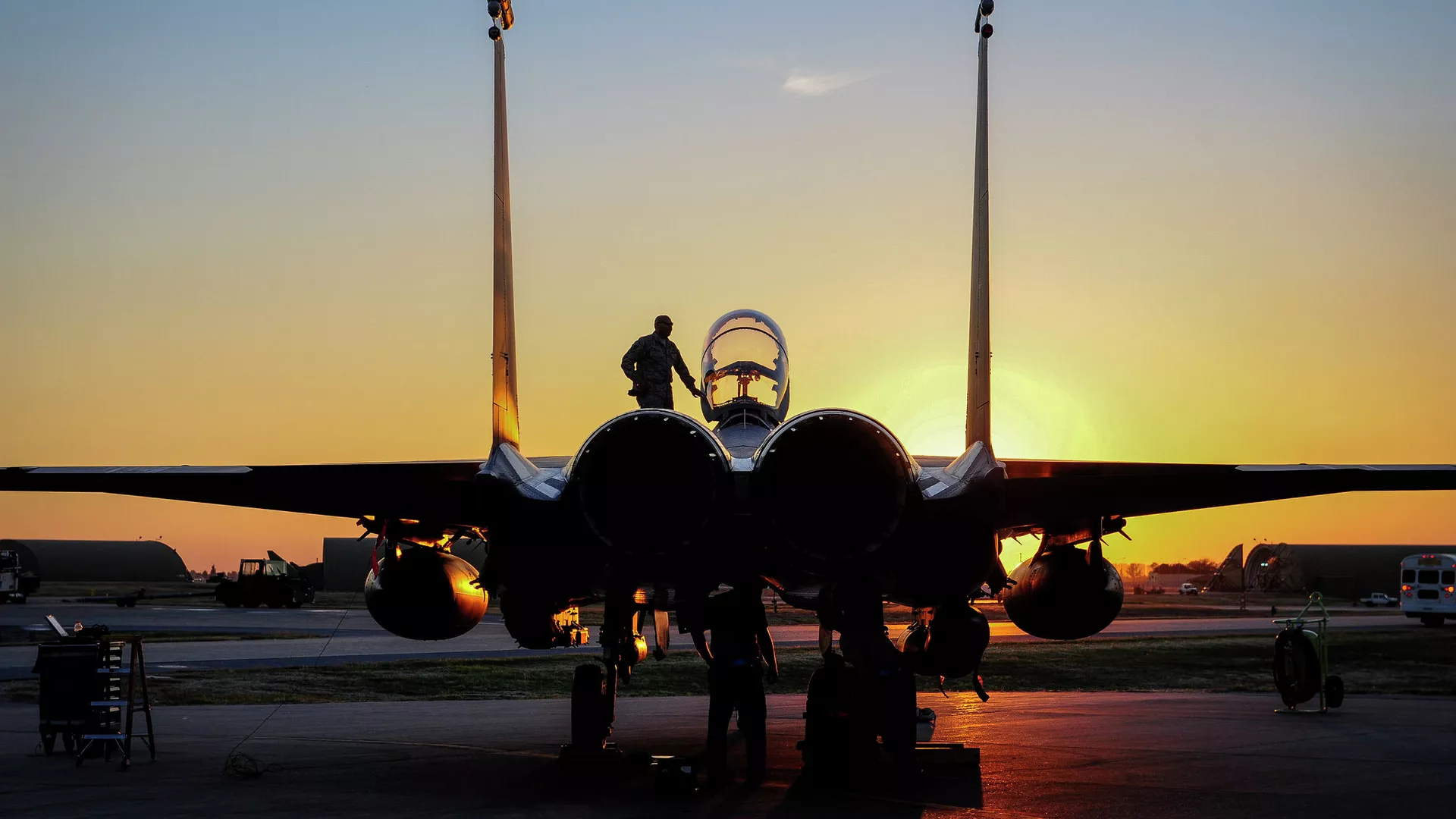 *Самолет ВВС США F-15E Strike Eagle на базе Инджирлик в Турции - ПРАЙМ, 1920, 12.01.2024