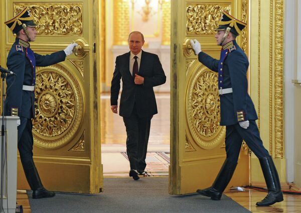 #Президент РФ Владимир Путин перед посланием к Федеральному собранию