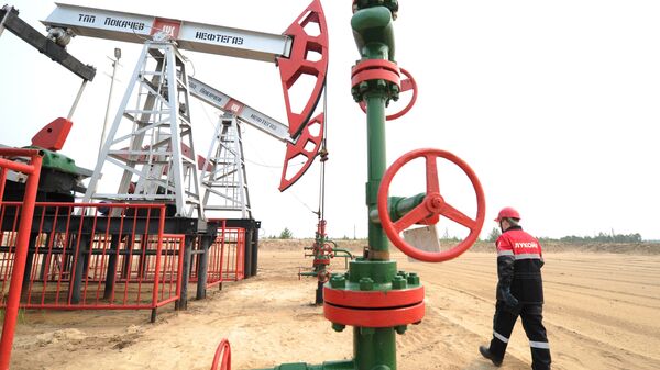 %Добыча нефти в городах Ханты-Мансийского автономного округа
