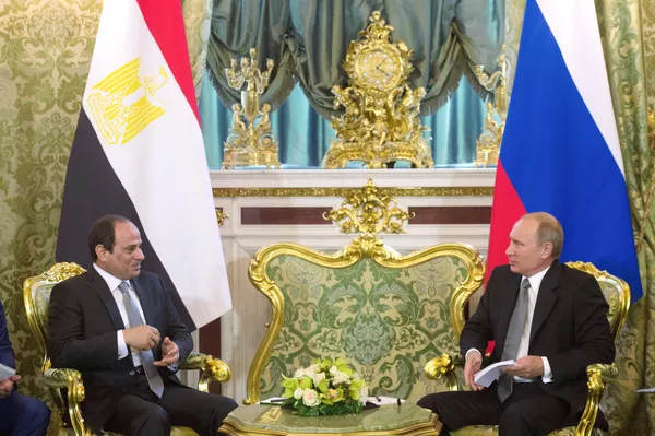 #Президент России Владимир Путин и президент Египета Абдул-Фаттах ас-Сиси