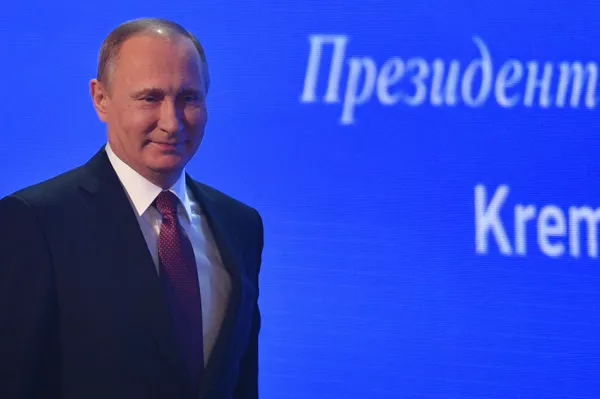 Президент РФ Владимир Путин на двенадцатой большой ежегодной пресс-конференции в Центре международной торговли на Красной Пресне. 23 декабря 2016