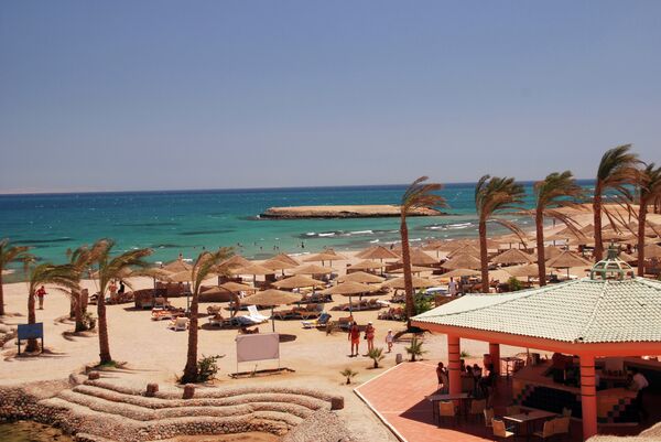 #Пляж отеля Golden 5 City в Египте