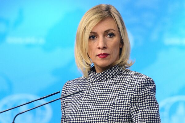 Официальный представитель министерства иностранных дел России Мария Захарова на брифинге