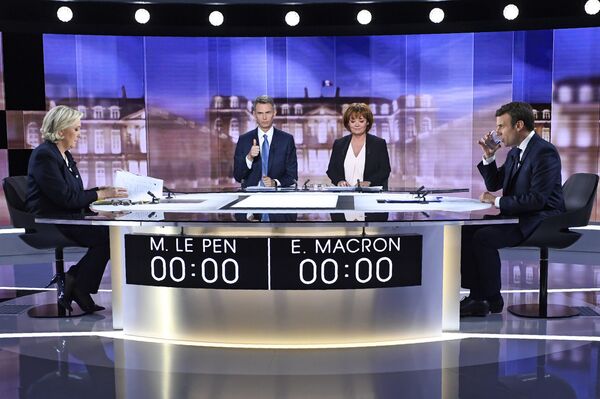 #Кандидаты в президенты Франции Эммануэль Макрон и Марин Ле Пен