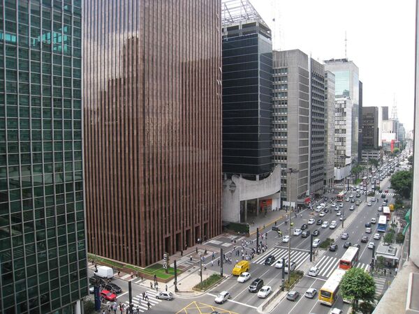 #Проспект Паулиста в Сан-Паулу, деловой и финансовый центр Бразилии