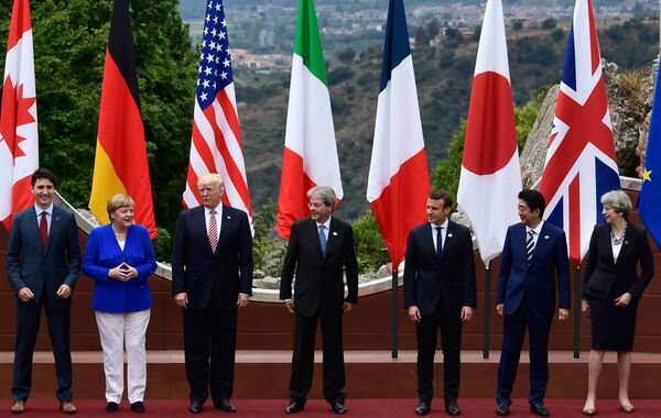 #Лидеры стран Большой семерки в Таормине, Италия. 26 мая 2017