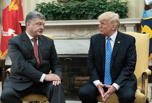 #Встреча президента США Дональда Трампа и президента Украины Петра Порошенко в Белом доме