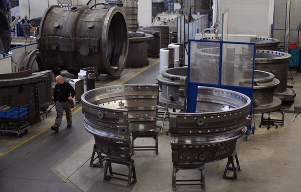 # Производство газовых турбин на заводе компании Siemens