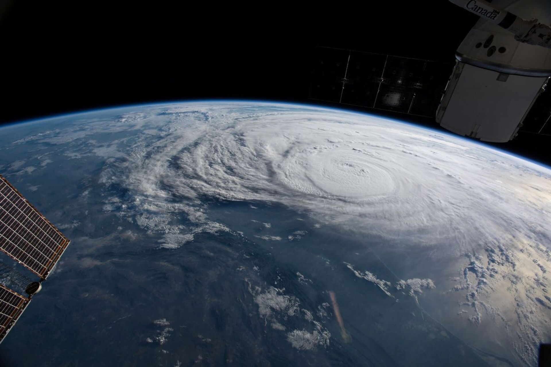 #Снимок с борта МКС урагана Харви у берегов Техаса, США. 25 августа 2017 - ПРАЙМ, 1920, 11.06.2021