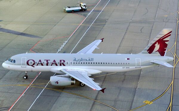 #Самолет авиакомпании Qatar Airways