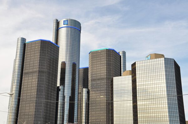% Офис General Motors в Детройте
