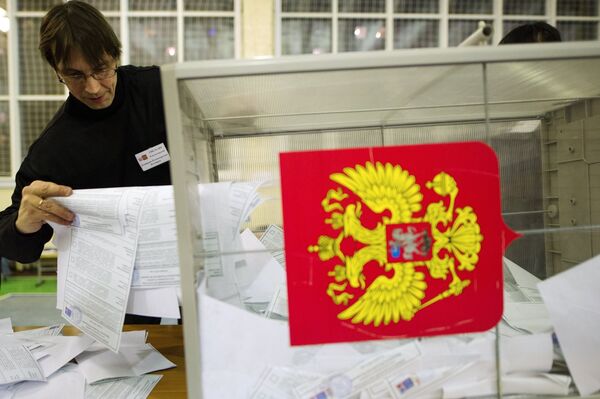 Подсчет голосов на выборах президента РФ в Новосибирске