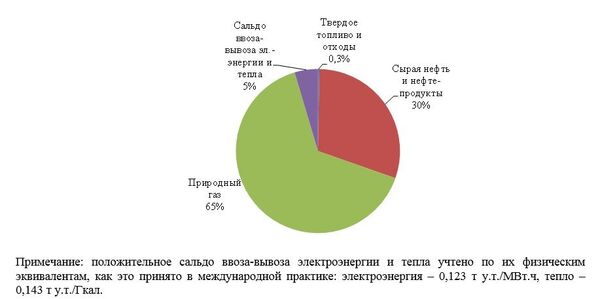 Рис. 8. Структура расхода топлива и энергии на территории города Москвы в 2016 г. Рис. 8. Структура расхода топлива и энергии на территории города Москвы в 2016 г.