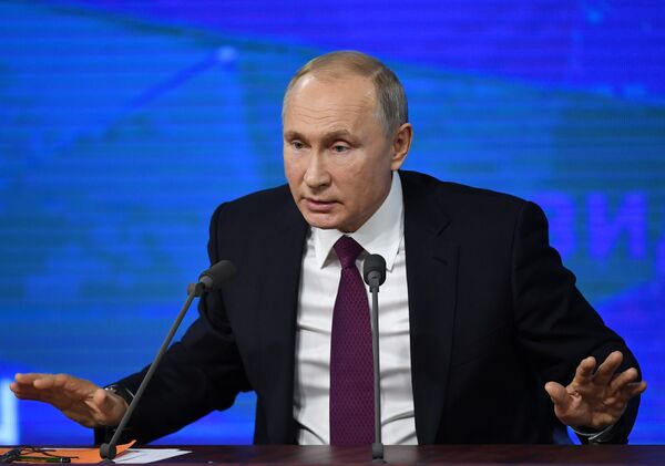 % Ежегодная большая пресс-конференция президента РФ В. Путина
