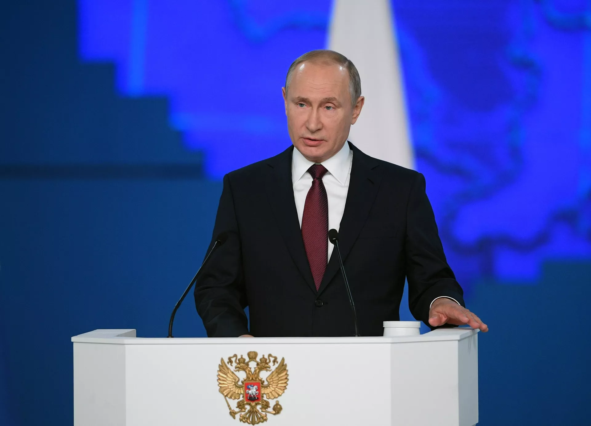 Ежегодное послание президента РФ В. Путина Федеральному Собранию - ПРАЙМ, 1920, 04.04.2021
