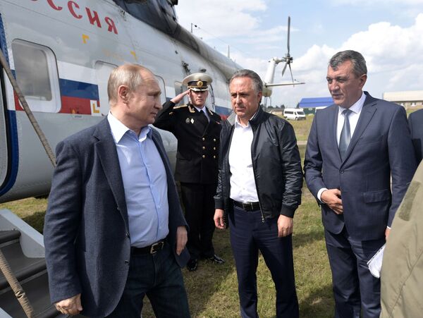% Президент РФ В. Путин посетил Иркутскую область