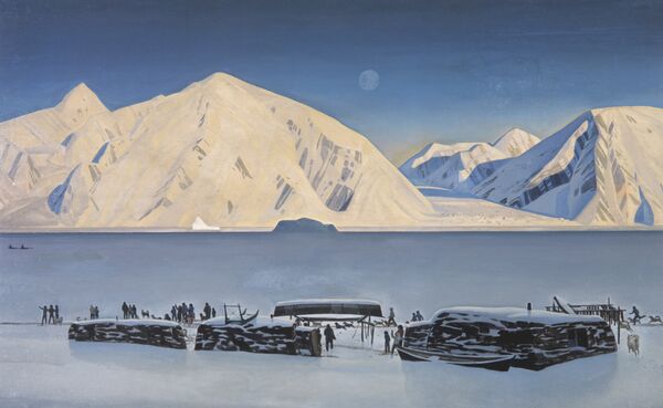 %Репродукция картины Гренландия американского художника и писателя Рокуэлла Кента (1882-1971)