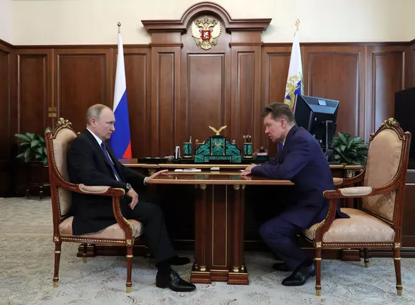Президент РФ В. Путин встретился с главой Газпрома А. Миллером