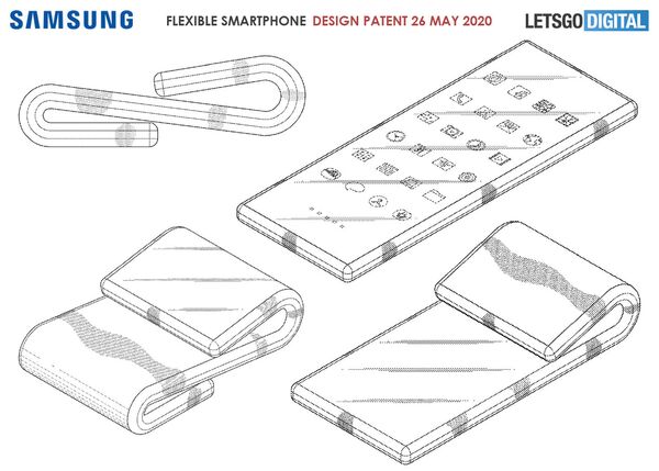Samsung запатентовала гибкий смартфон с новой системой складывания