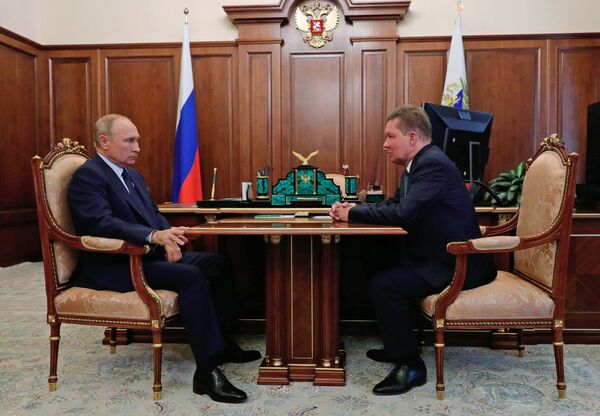 Президент РФ В. Путин встретился с главой Газпрома А. Миллером