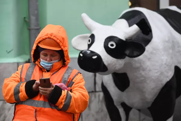 %Масочный режим в Москве