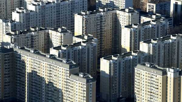 Вид на дома жилого комплекса Марфино в Москве