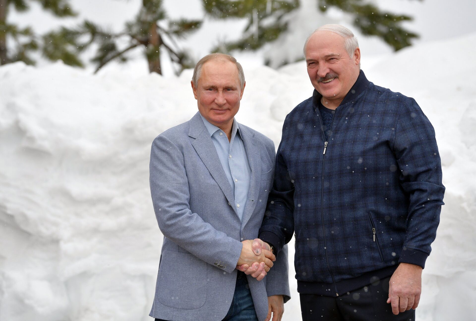Президент РФ В. Путин встретился с президентом Белоруссии А. Лукашенко - ПРАЙМ, 1920, 24.02.2021