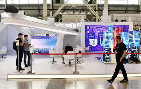 Подготовка к открытию Международной промышленной выставки Иннопром-2021