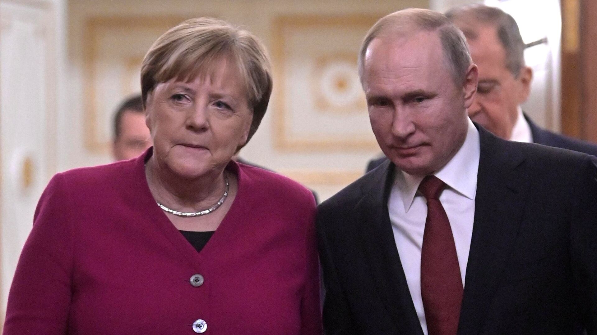 Встреча Путина с Меркель 11 января 2020 г. - ПРАЙМ, 1920, 04.06.2024