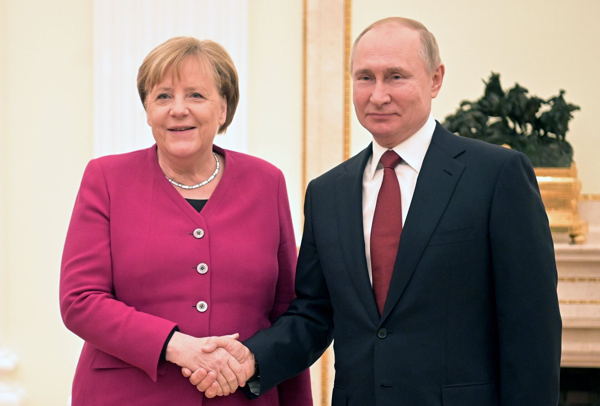Встреча Путина и Меркель 11 января 2020 г. - ПРАЙМ, 1920, 20.08.2021