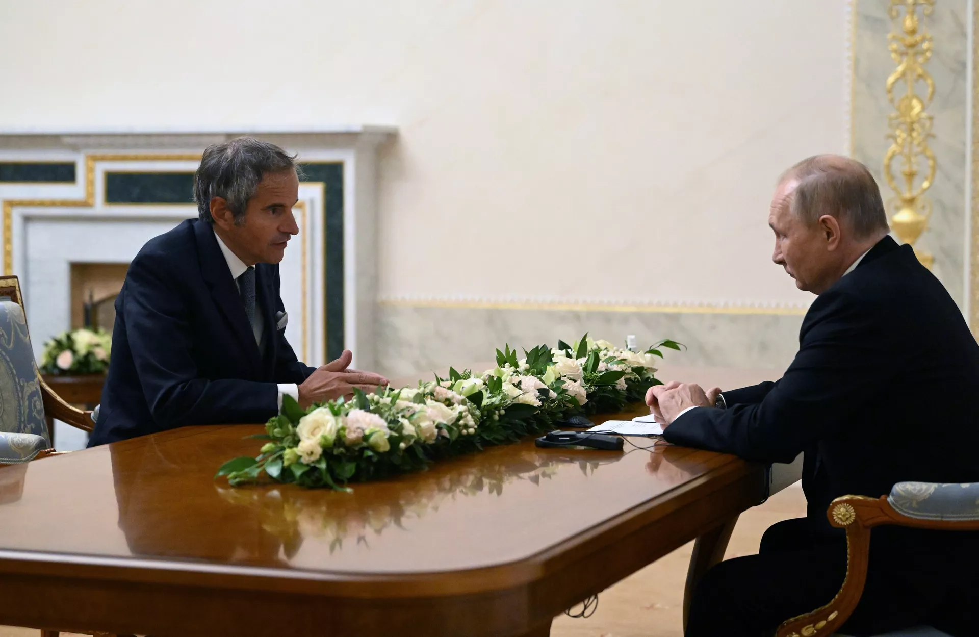 Встреча президента РФ В. Путина с гендиректором МАГАТЭ Р. Гросси - ПРАЙМ, 1920, 18.10.2022