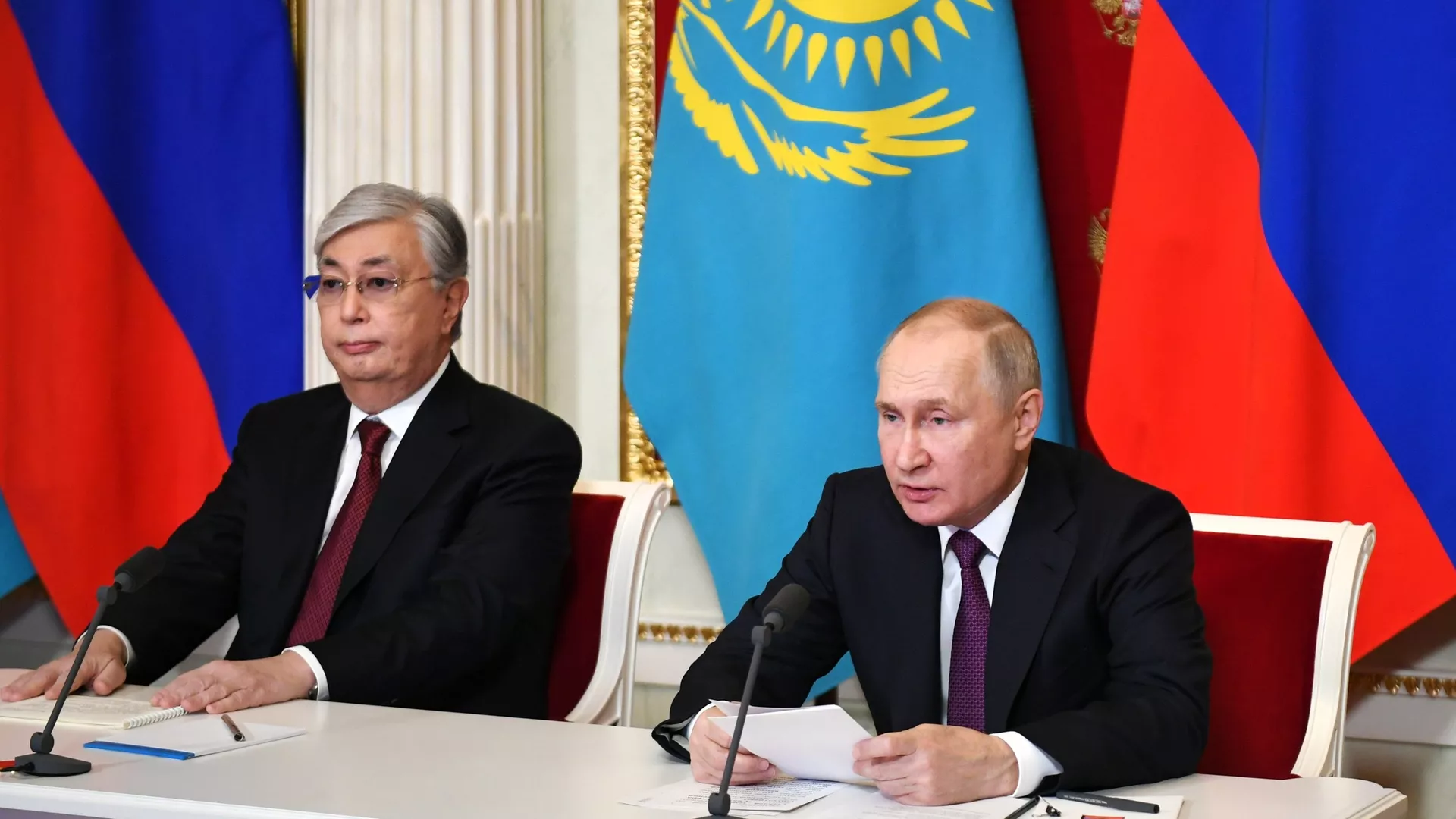 Президент РФ В. Путин провел переговоры с президентом Казахстана К.-Ж. Токаевым - ПРАЙМ, 1920, 28.11.2022