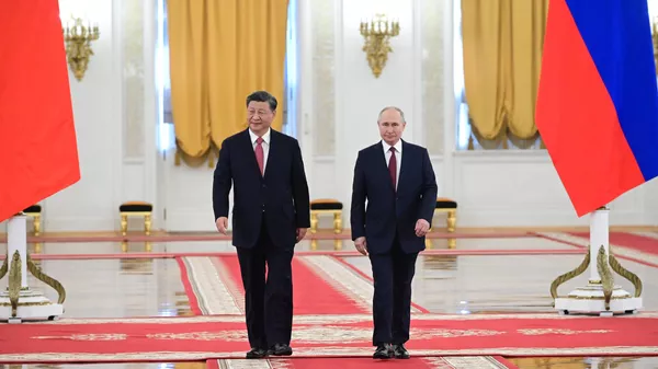 Встреча президента РФ В. Путина и председателя КНР Си Цзиньпина