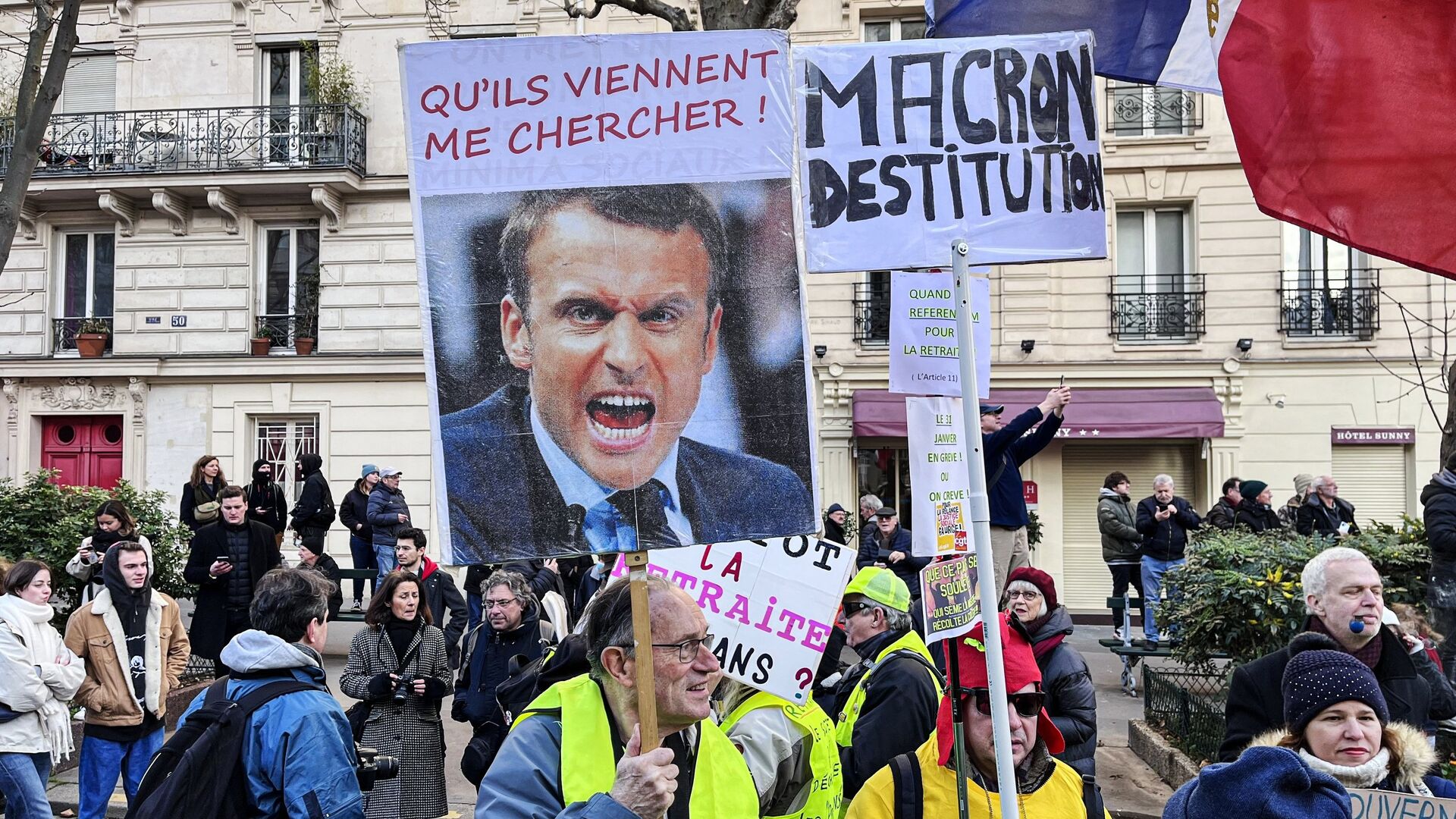 Акция протеста против повышения пенсионного возраста во Франции - ПРАЙМ, 1920, 14.04.2023