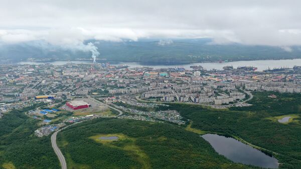 Вид на Мурманск с высоты птичьего полета