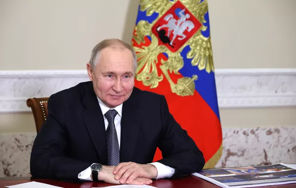 Президент РФ В. Путин принял участие в мероприятии по случаю возобновления трамвайного движения в Мариуполе