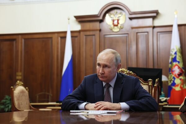 Президент РФ В. Путин встретился с генеральным директором Роскосмоса Ю. Борисовым