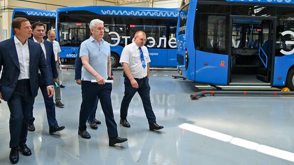 Сергей Собянин открыл новый электробусный парк в Митине