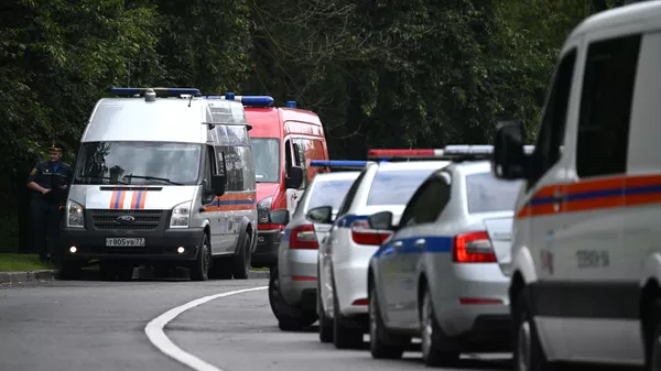 Автомобили МЧС РФ и полиции