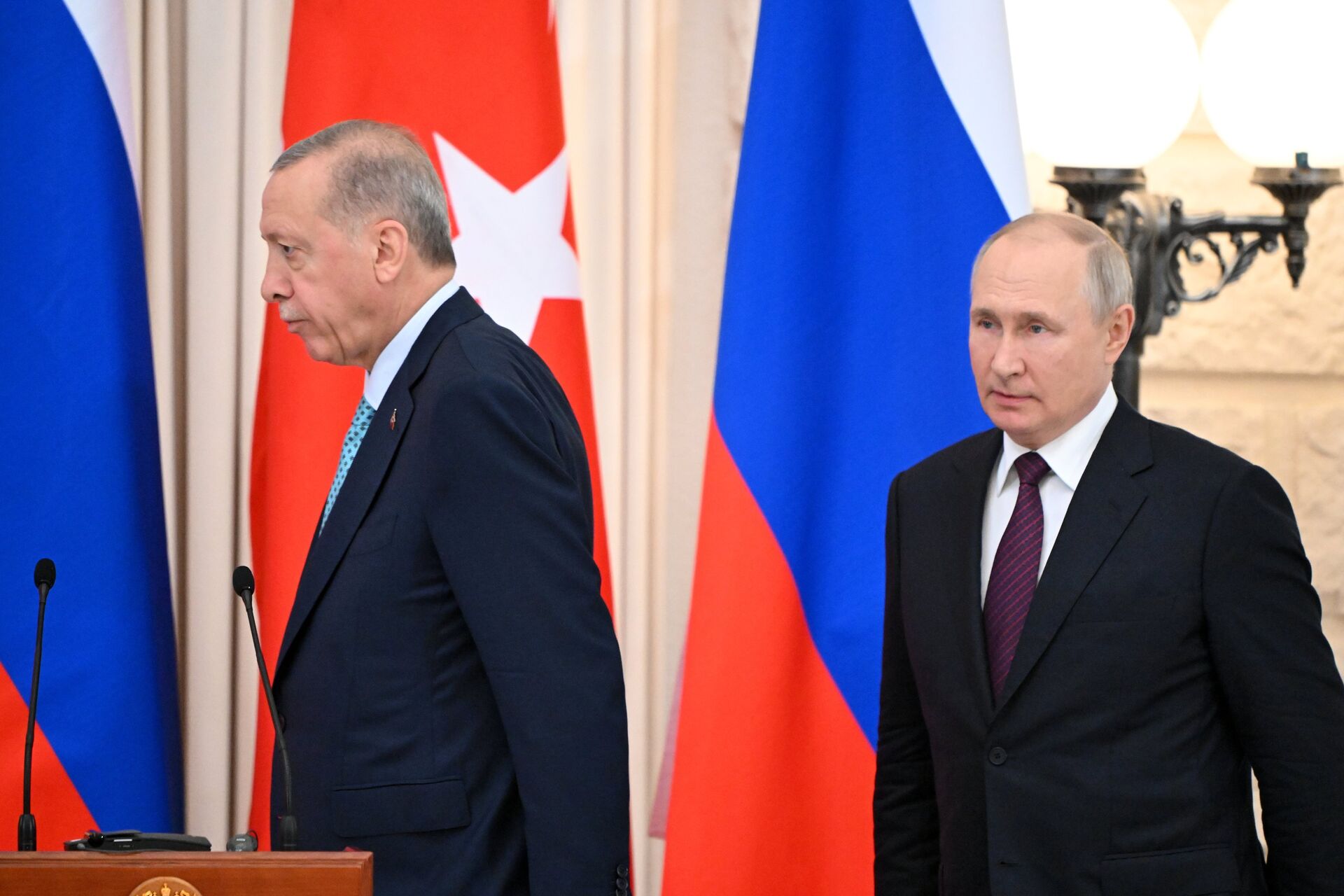 Президент РФ В. Путин провел переговоры с президентом Турции Р. Т. Эрдоганом - ПРАЙМ, 1920, 04.09.2023
