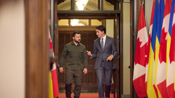 Президент Украины Владимир Зеленский и премьер-министр Канады Джастин Трюдо Президент Украины Владимир Зеленский и премьер-министр Канады Джастин Трюдо