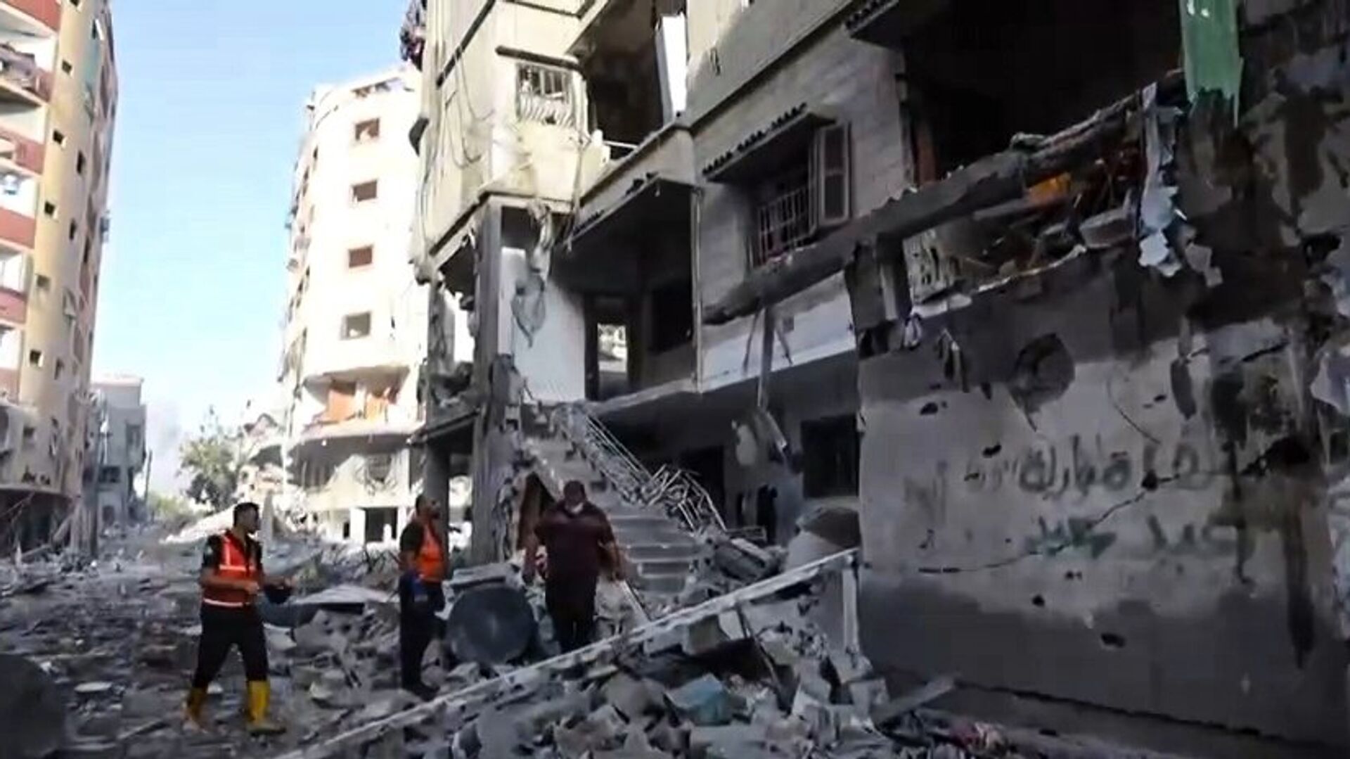 Последствия израильских ударов на улице Машталь в Газе - ПРАЙМ, 1920, 09.11.2023